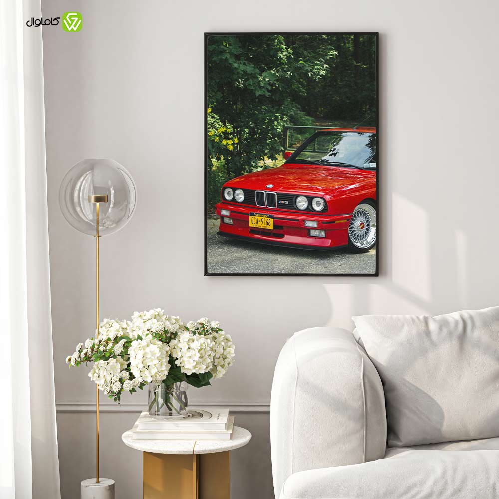 تابلو دکوراتیو مدل ماشین BMW classic کد c007