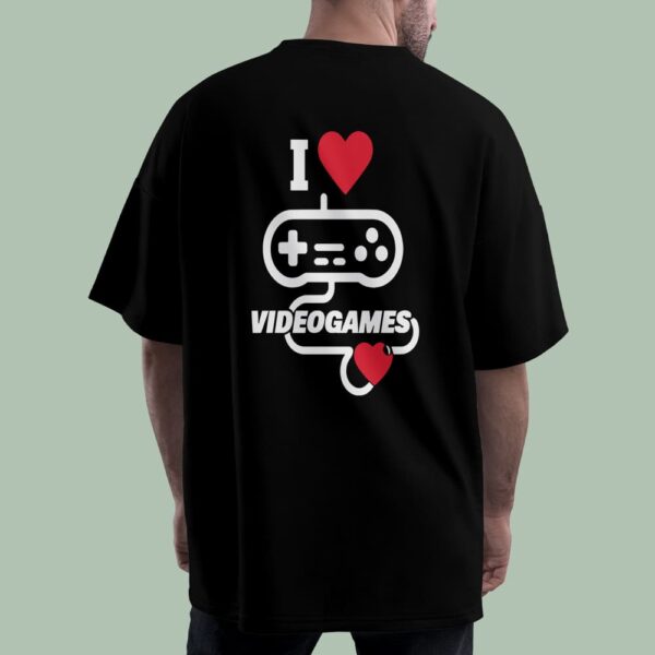 خرید تیشرت گیمینگ طرح I Love Video Games- گاماوال