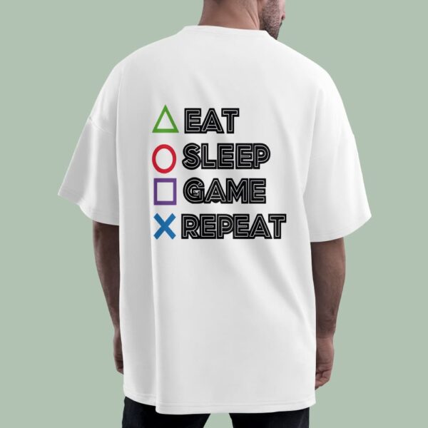 خرید تیشرت گیمینگ طرح Eat Sleep Game Repeat- گاماوال