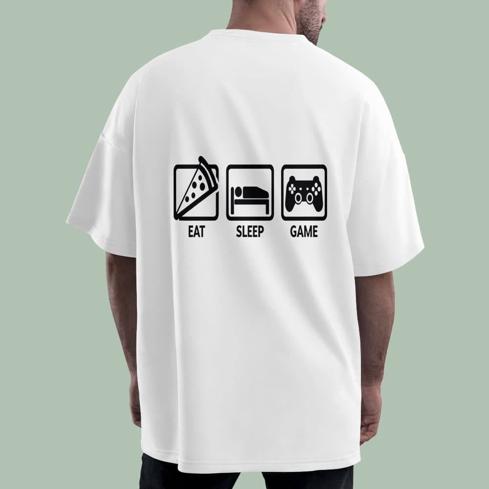 خرید تیشرت گیمینگ طرح Eat Sleep Game- گاماوال