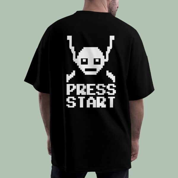 خرید تیشرت گیمینگ پیکسلی طرح Press Start- گاماوال