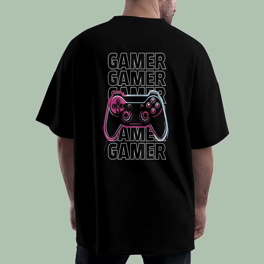 خرید تیشرت گیمینگ طرح Gamer و دسته بازی- گاماوال