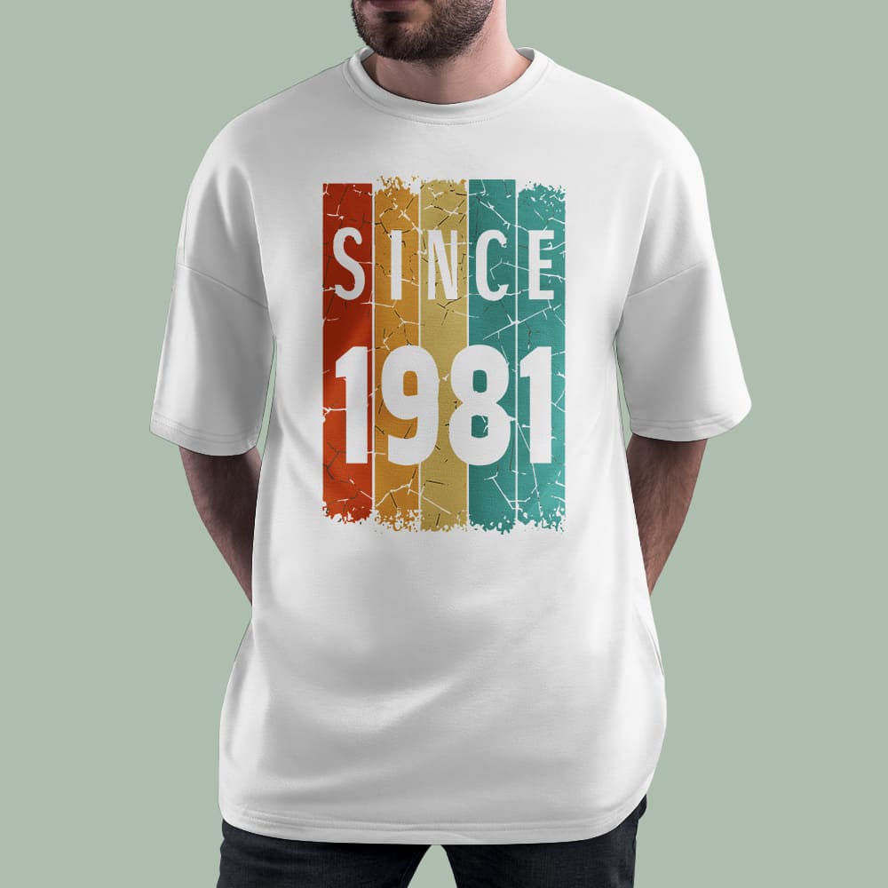 خرید تیشرت رترو طرح Since 1981- گاماوال