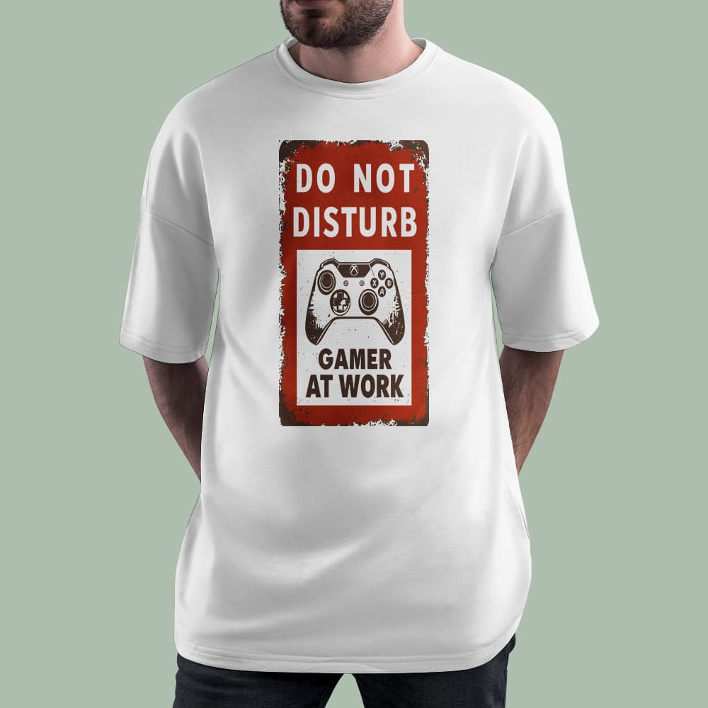 خرید تیشرت گیمینگ طرح Do Not Disturb Gamer at Work- گاماوال