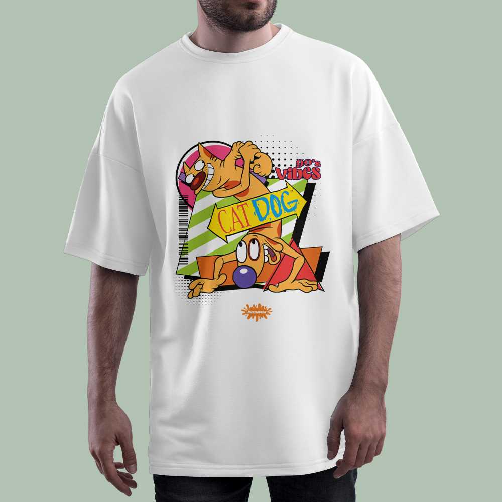 خرید تیشرت طرح گربهسگ CatDog - ca140- گاماوال