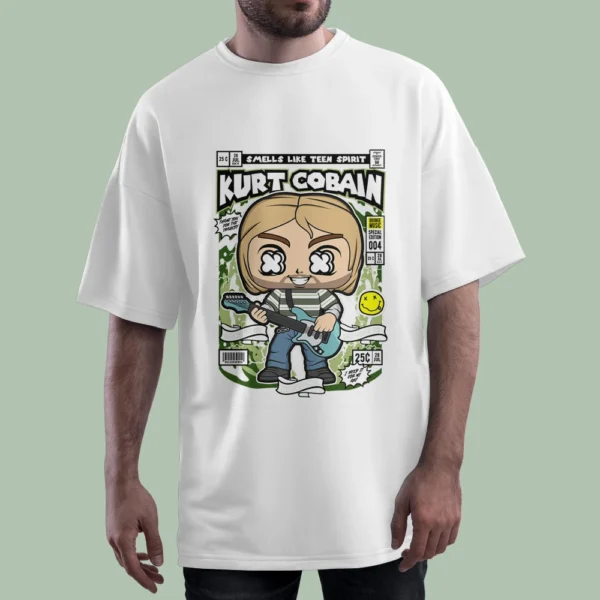 خرید تیشرت SMELLS LIKE TEEN SPIRIT KURT کد T-shirt-f106