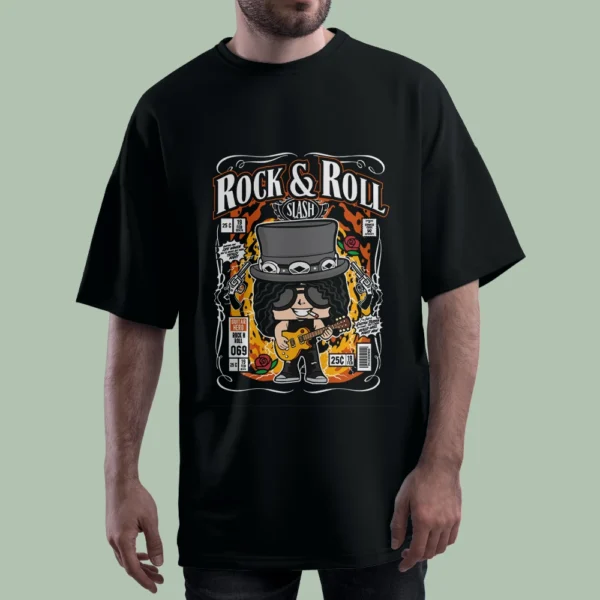 خرید تیشرت ROCK & ROLL SLASH کد T-shirt-f176
